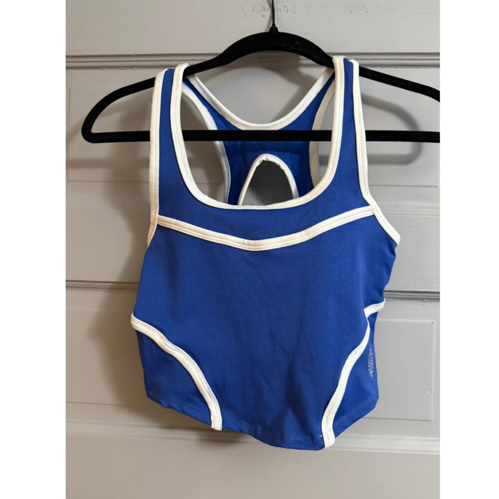 FP Movement by Free People Blue and White Tank Top